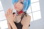 日本高颜值妹子cos 猫咪装皮衣蕾姆 另一种性感 骨感美蕾姆【50P】